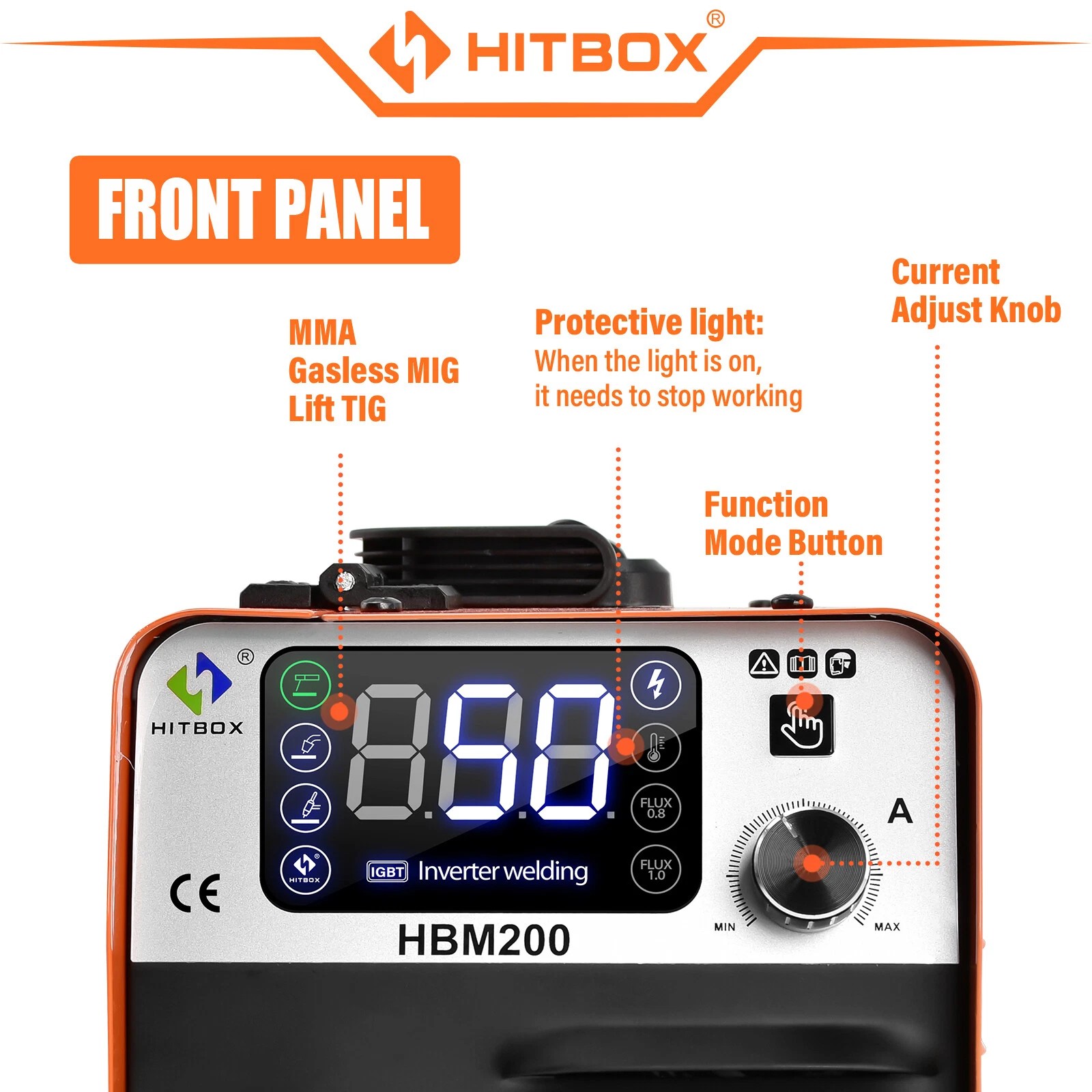 200A 110V/220V Gasless MIG Flux Core ARC/Lift TIG/MMA Welder &TIG Torch Home DIY