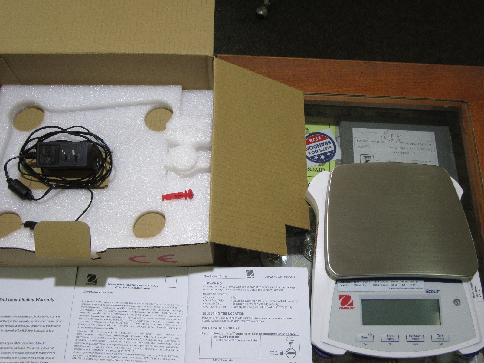 Ohaus SJX6201N/E Legal Trade Scale – In factory box w/ paperwork & accessories