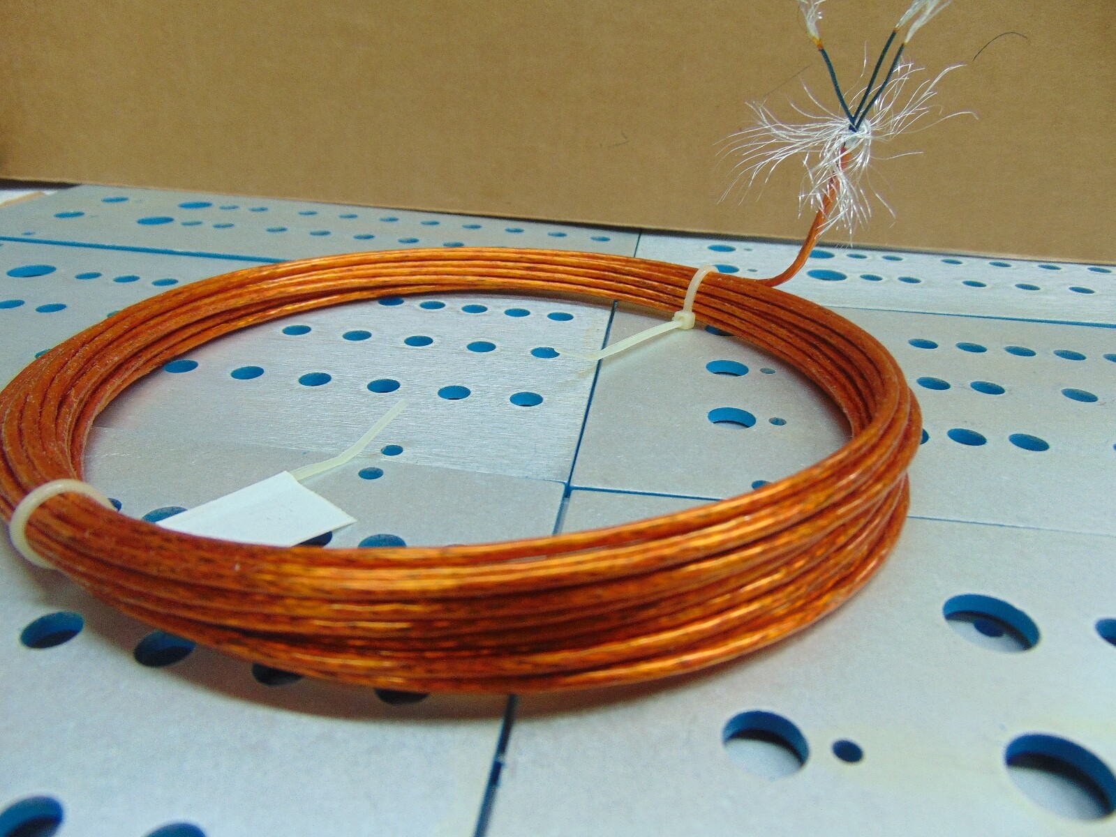 Vintage 10 feet 24 AWG Shielded Silver plated copper Kapton Wire 3 Twisted SPC
