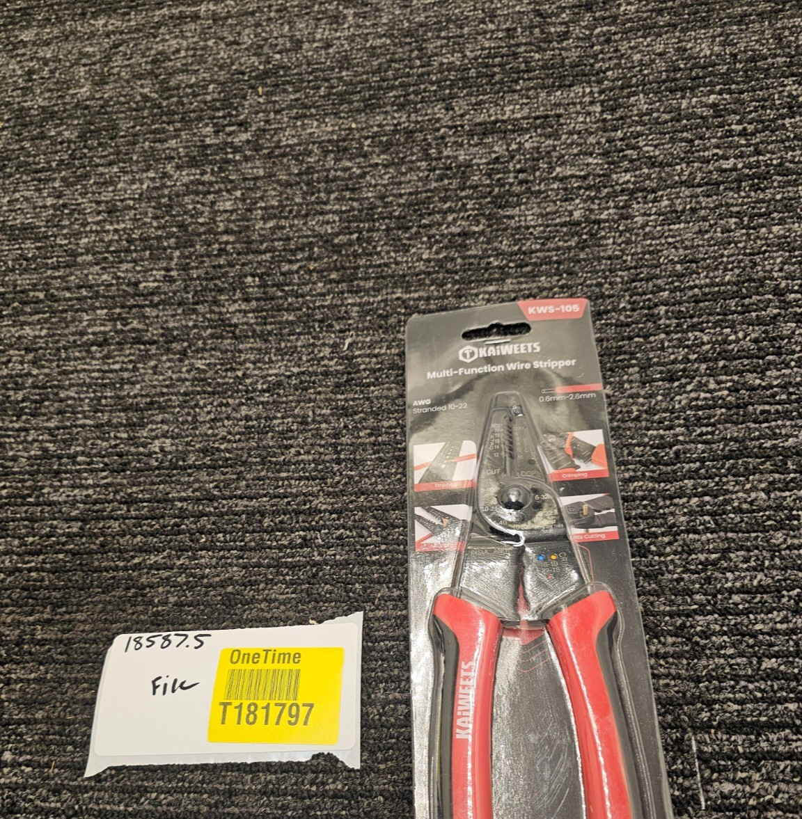 (QTY 2) KAIWEETS KWS-105 Wire Stripper 10-22 AWG Splicer Cable Stripper