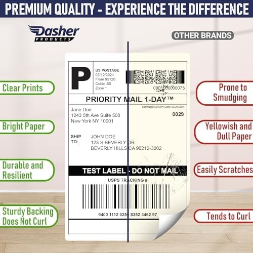 Dasher Products Thermal Shipping Labels Compatible with Dymo LabelWriter 4XL …