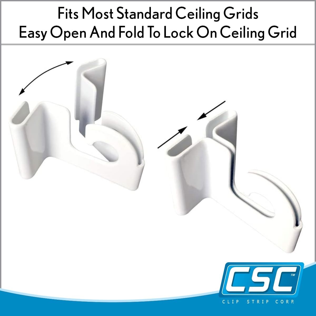 20 Pack Aluminum Drop Ceiling Hooks for Hanging, Grid Ceiling Hangers, 1.25 L…