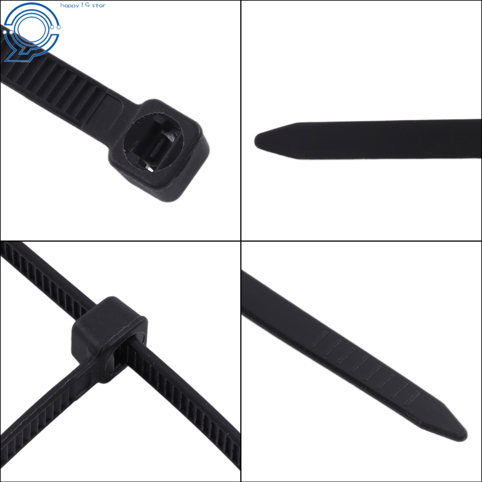 Zip Ties 1200pcs Nylon 14″ Heavy Duty 50lb Self-Locking Cable Ties Width 0.18in