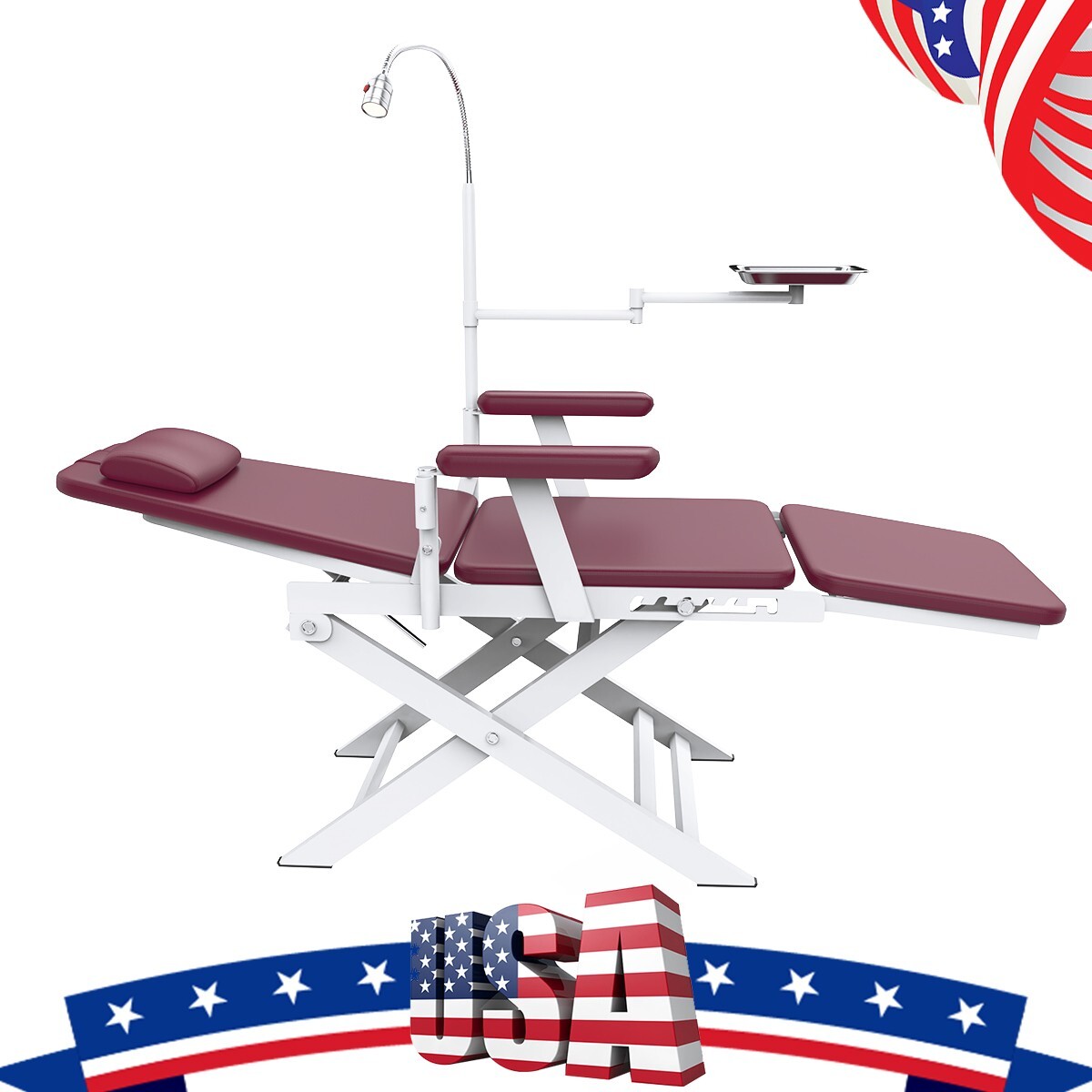 Unidad Dental Portátil: Jeringa, Succión, Turbina, Compresor 4H / Silla Opcional