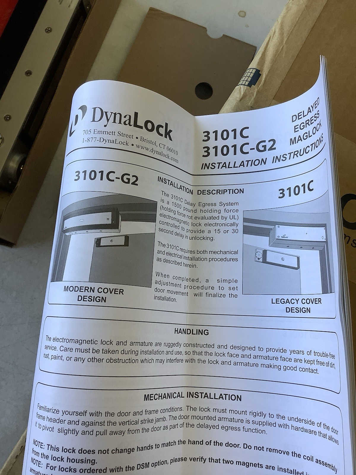 DynaLock 3101C GEN II Electromagnetic Lock 1500 lb 12V/24V Single Door