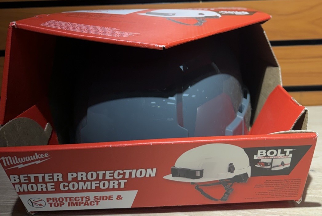 Milwaukee 48-73-1337 Gray Front Brim Helmet with BOLT – Type 2, Class E