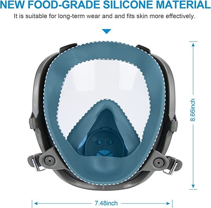 US Full Face Gas Mask Painting Spraying Respirator w/Filters for 6800 Facepiece