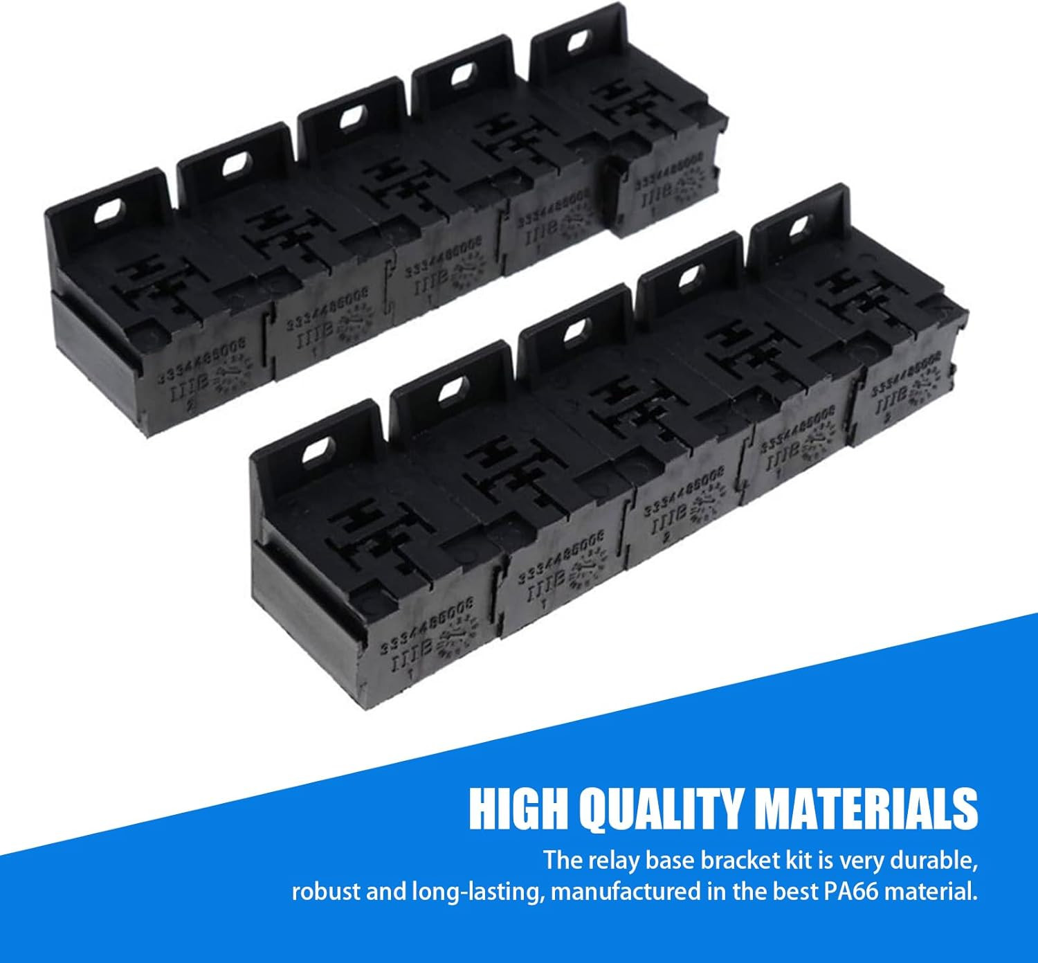Pack of 10 Relay Base Holder 5 Pin Socket with 50 Terminals 6.3Mm/0.24In Kits