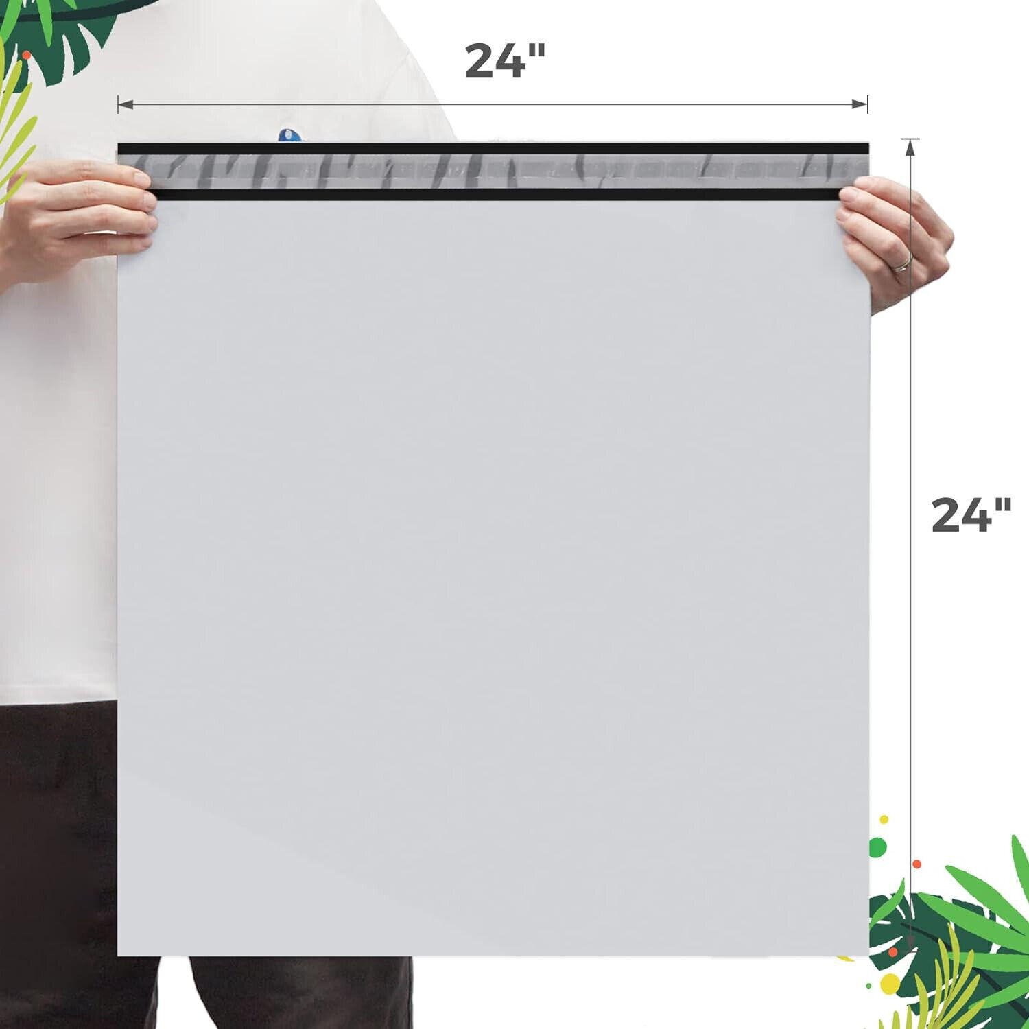 200 Pack White 24×24″ Large POLY Mailer Self Seal Strong BAGS ENVELOPES SHIPPING