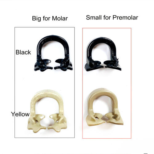 Dental Barrier Clips Rubber Dam Clamps Clip Soft Resin Molar/Premolar Fit Kerr