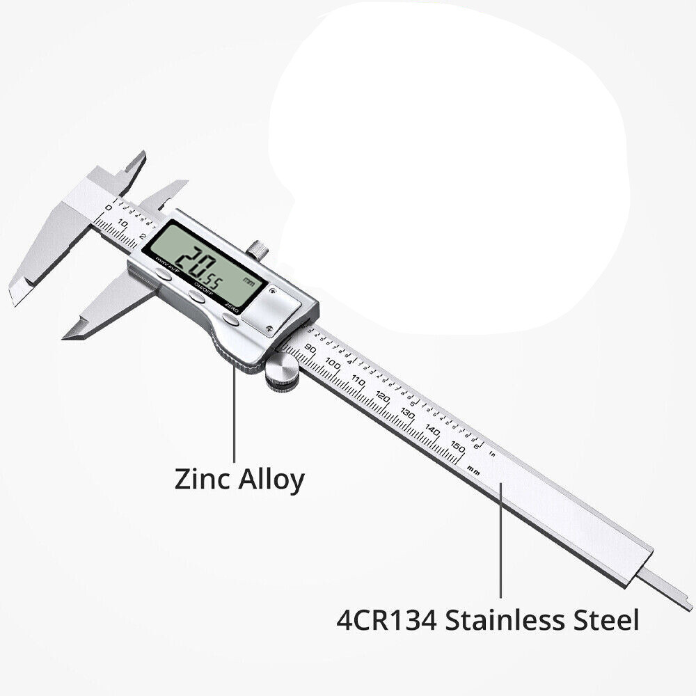 Digital Caliper Micrometer LCD Gauge Vernier Electronic Measuring Tool 6″ 150mm
