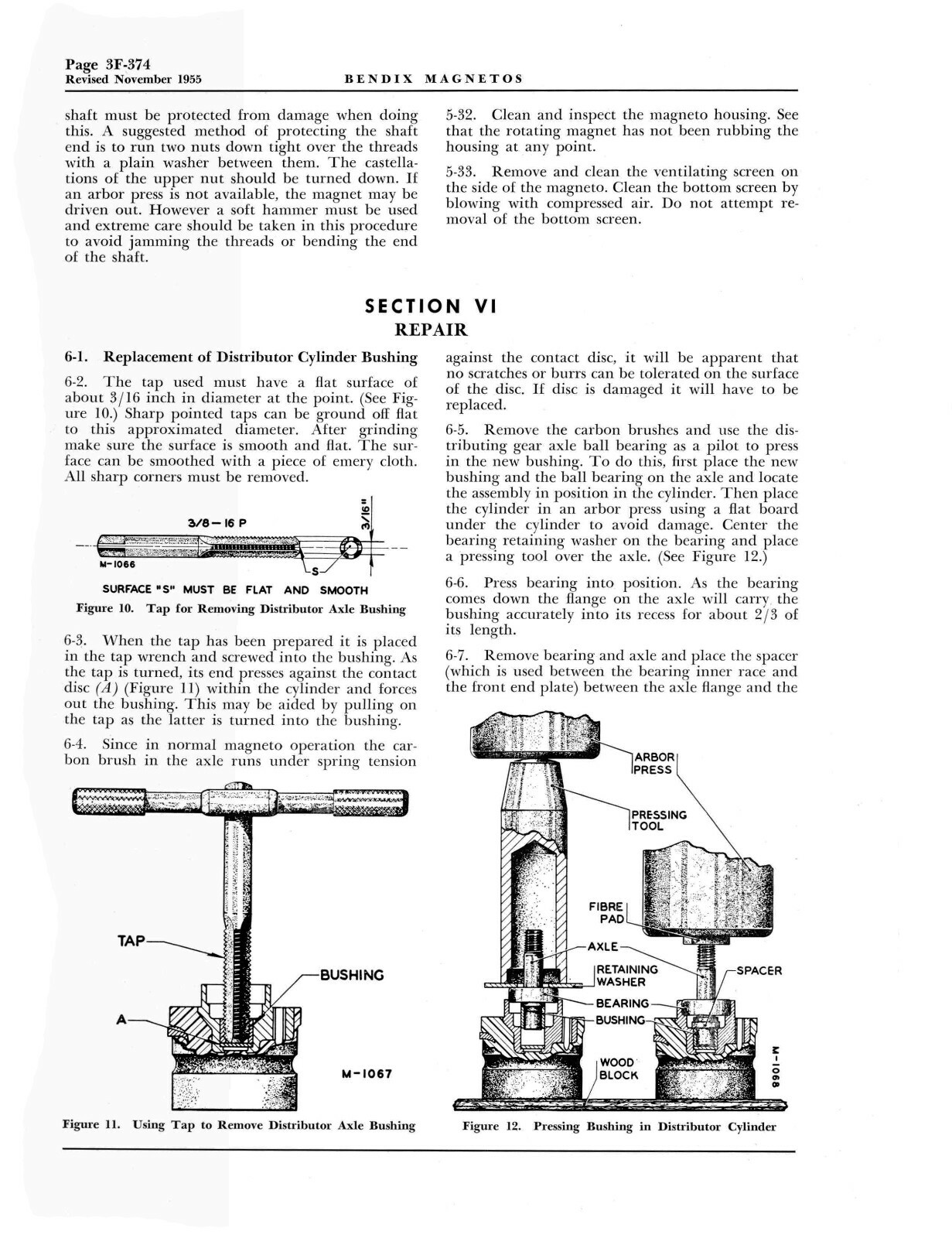 Bendix Scintilla SB, SF Series Magnetos Service Instructions Manual #782