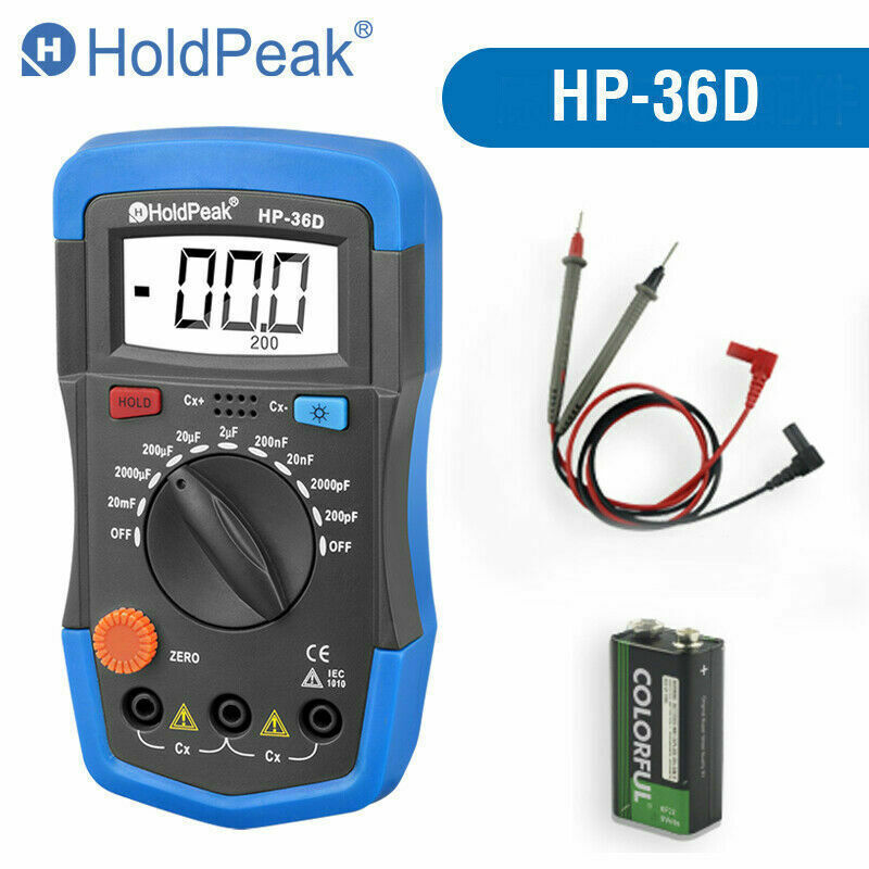 Digital Multimeter Capacitor Tester Measure Tool Capacitance 200pF-20mF Meter