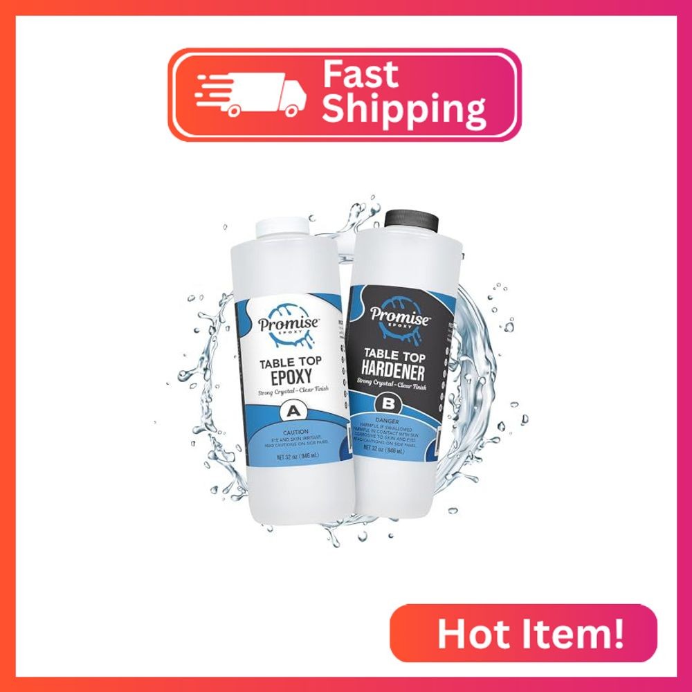 Promise Epoxy Table Top Epoxy Resin Kit 64 Oz for Bar Top & Coatings