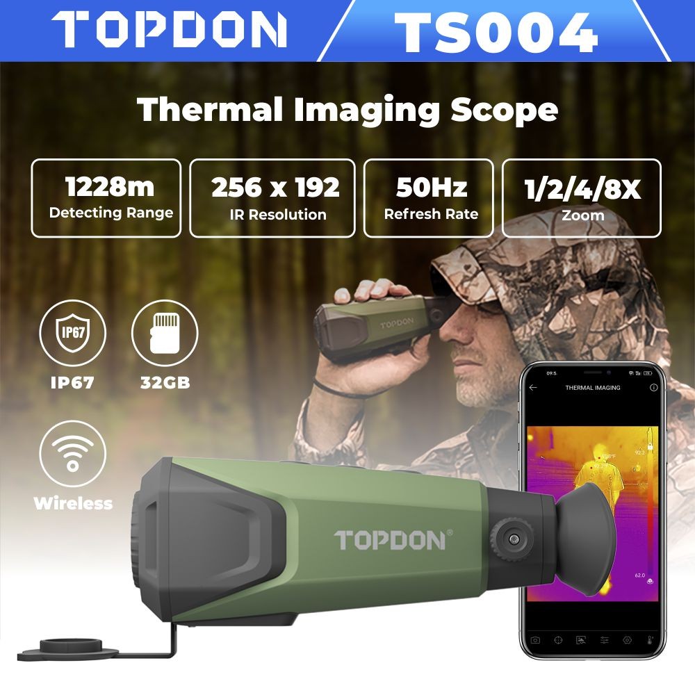 2026 Topdon TS004 Thermal Monocular Camera 1x/2x/4x/8x Manual focus