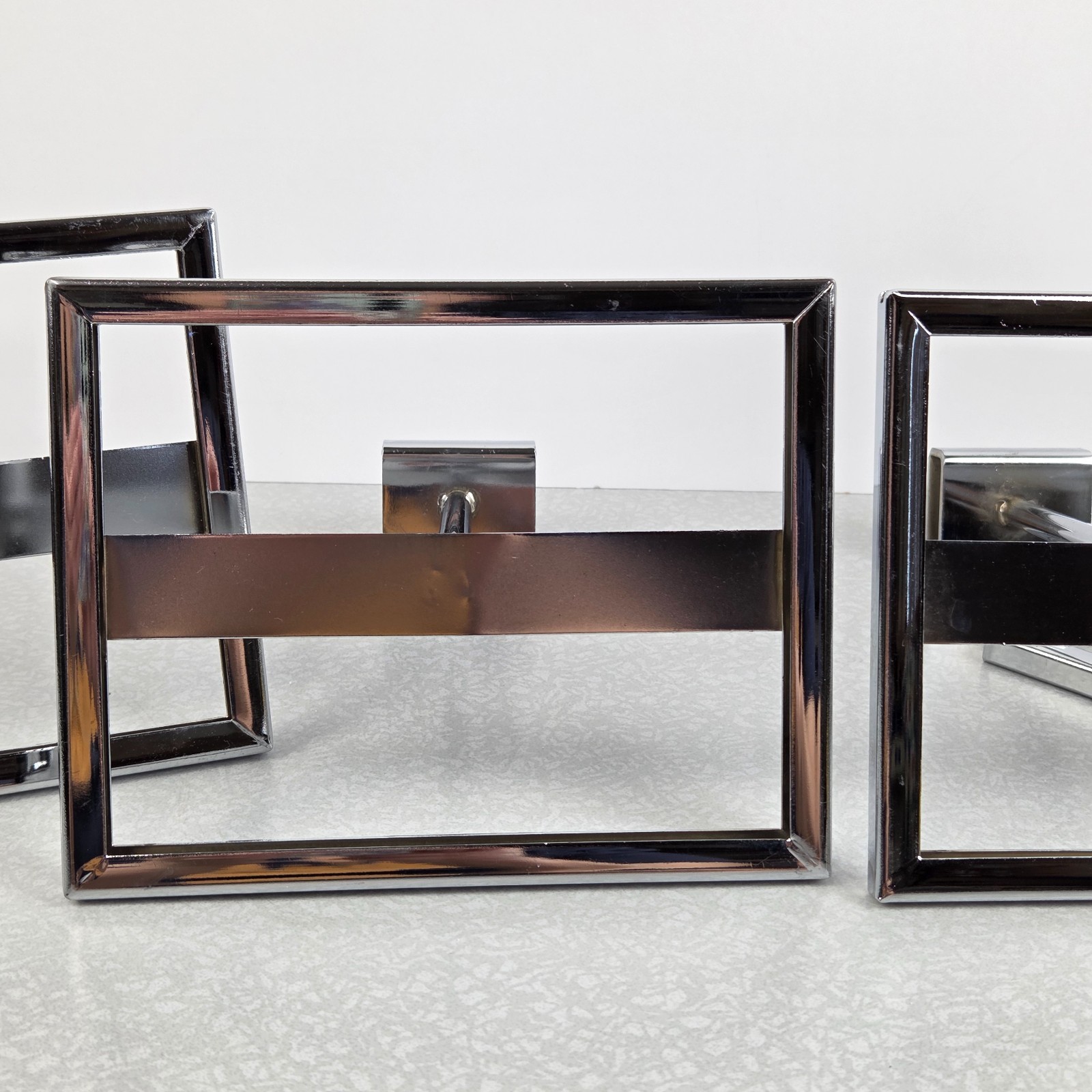 4 Retail Rack 7.25×5.75″ Metal Frame Sign Holder Display Square Tubing Wood Slat