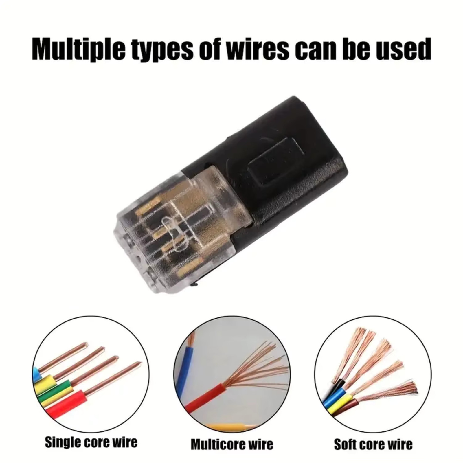 50 Pieces of Locking Plug-In Dual-Wire,Led Connectors, 2-Pin 2-Way, AWG 18-22