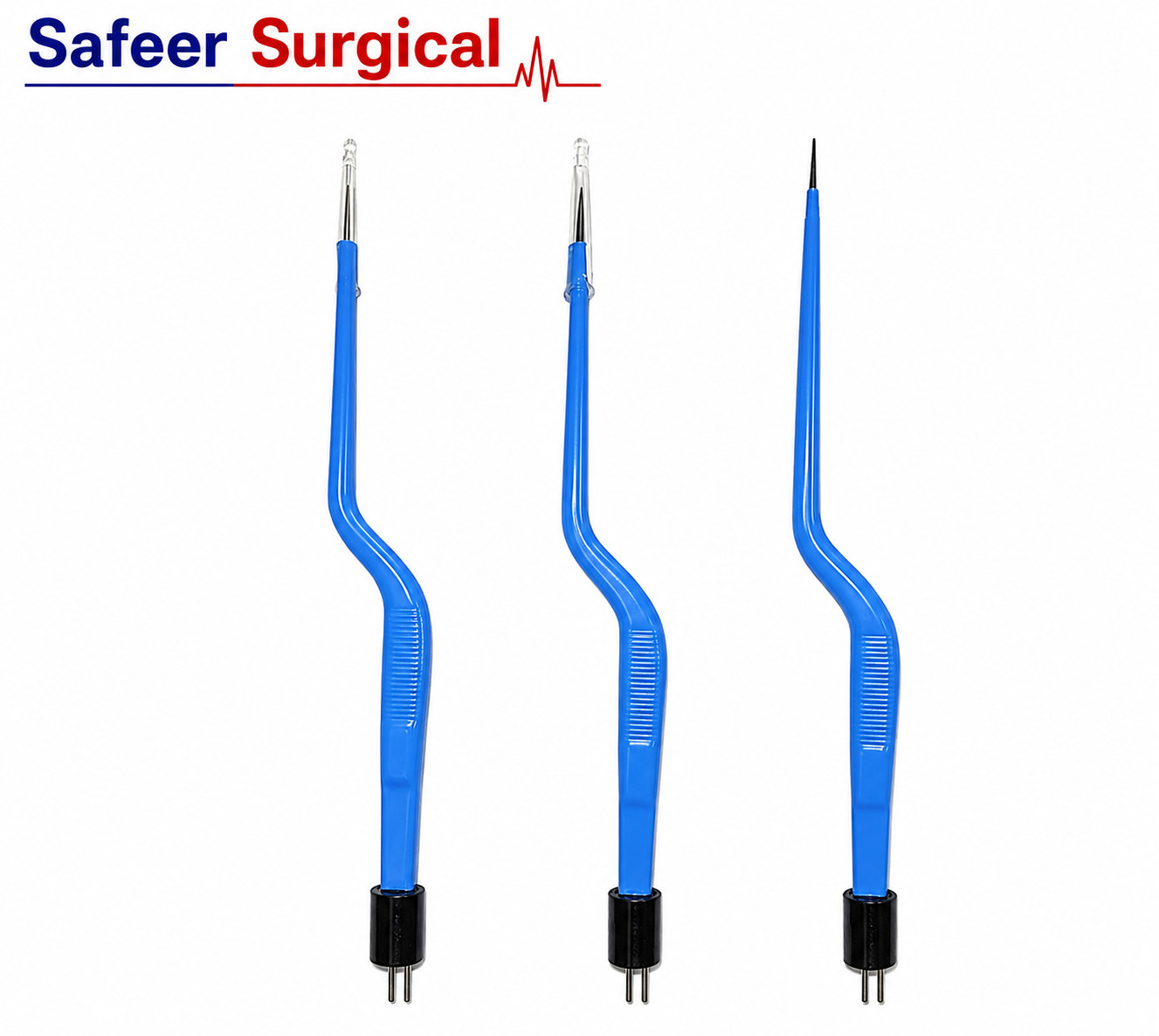 Reusable Bipolar Bayonet Forceps 2Pin Cable Non Stick Malleable 22.5cm 0.5-2.0mm
