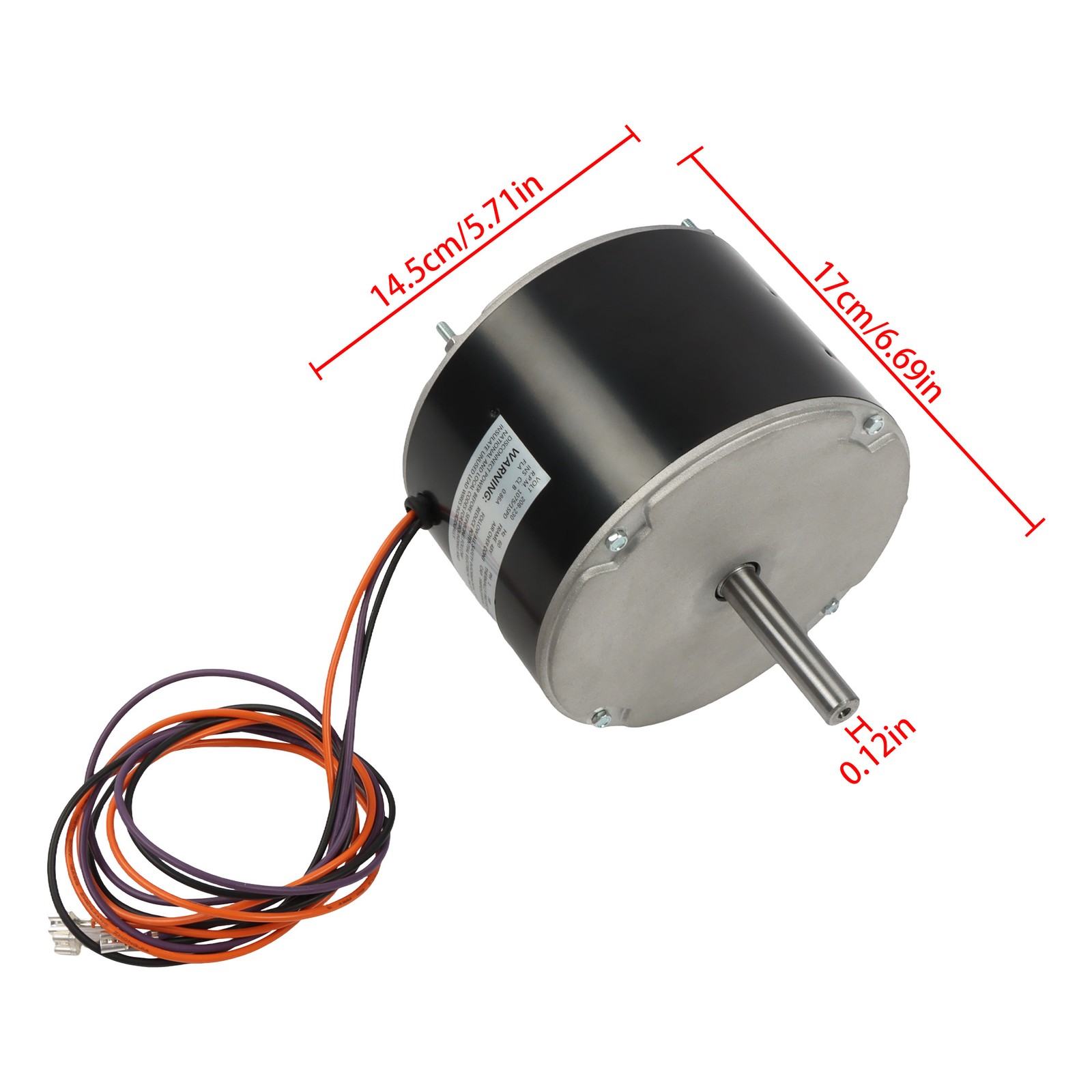 68J97 Condenser Fan Motor for Lennox 1075 RPM 208-230 Volts 1/6 HP