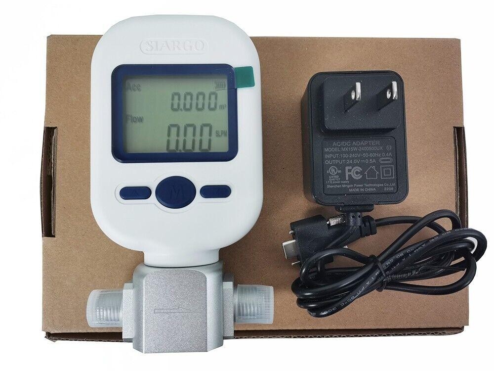 MF5706 Gas Flow Meter 20L/Min Digital Gas Mass Air Nitrogen Oxygen Flow Meter