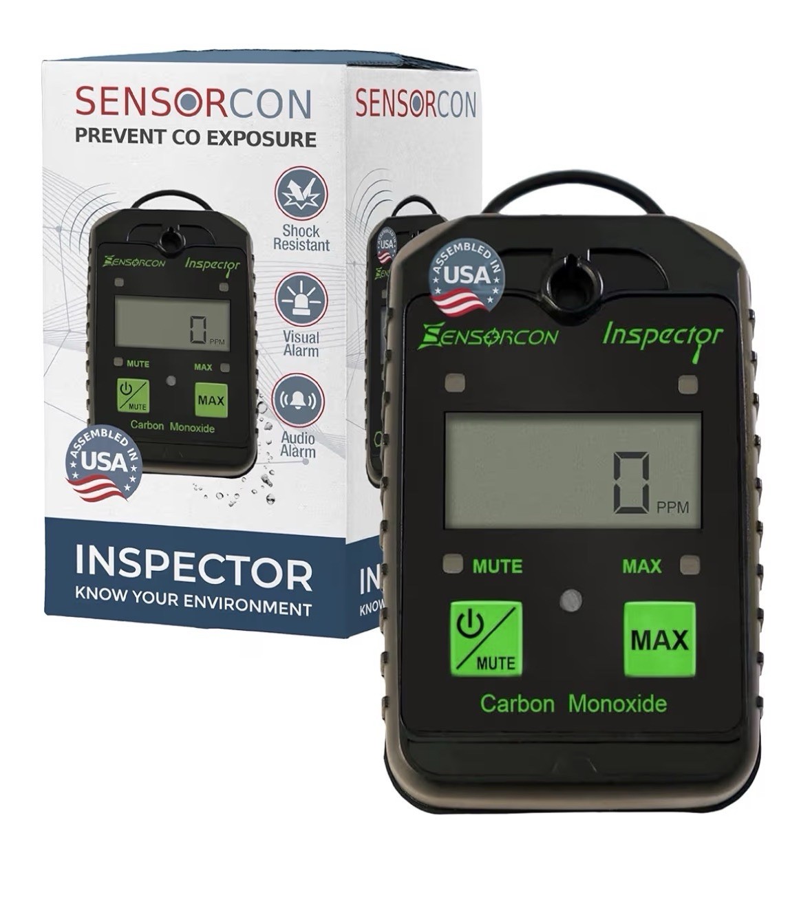 Inspector Portable Carbon Monoxide Detector,Only Device, no Box