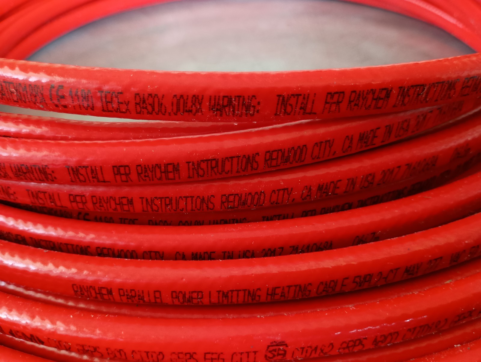 NEW 100 FT RAYCHEM VPL-5VPL2-CT HIGH TEMP SELF REG. HEATING CABLE 5W/FT 277VAC