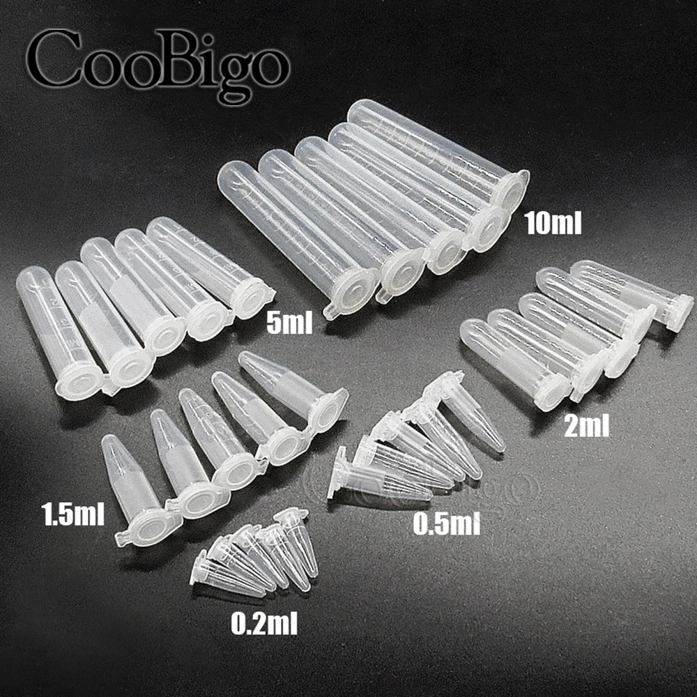 0.2-10ML Plastic Garden Seed Storage Bottles Centrifuge Tube Container with Cap