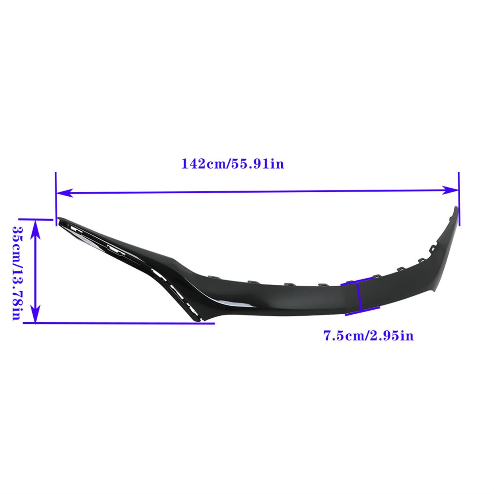 Front Upper Grille Bar Insert Black Replacement for Trailblazer 2021 2022 2023