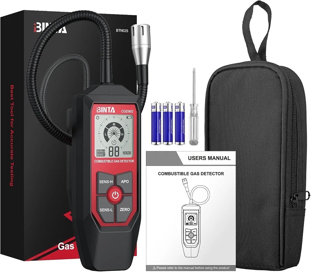 Natural Gas Detector, Combustible Gas Leak Detector with Probe