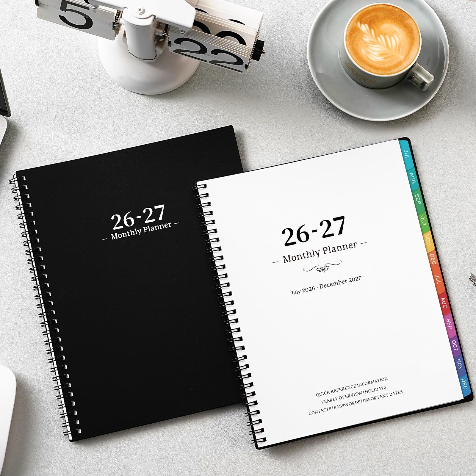 2026-2027 Monthly Planner – Academic Planner/Calendar 8 x 10 inches, Black