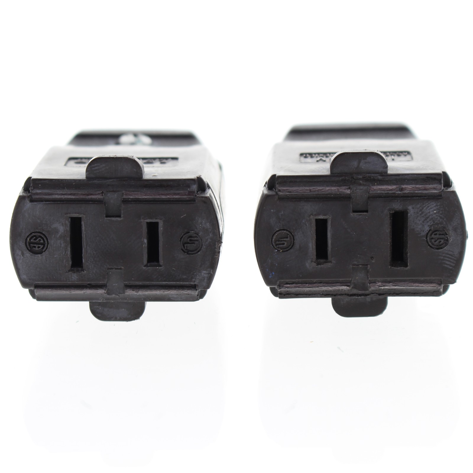 Leviton 102-P Brown Straight Blade Connector Plugs NEMA 1-15R Bulk 15A 2-Pack
