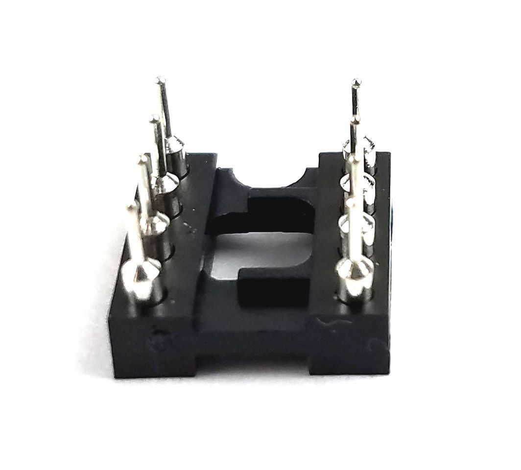 10PCS DIP-8 IC Sockets Machined Round Contact Pins Holes Pitch 2.54mm DIP8 DIP 8