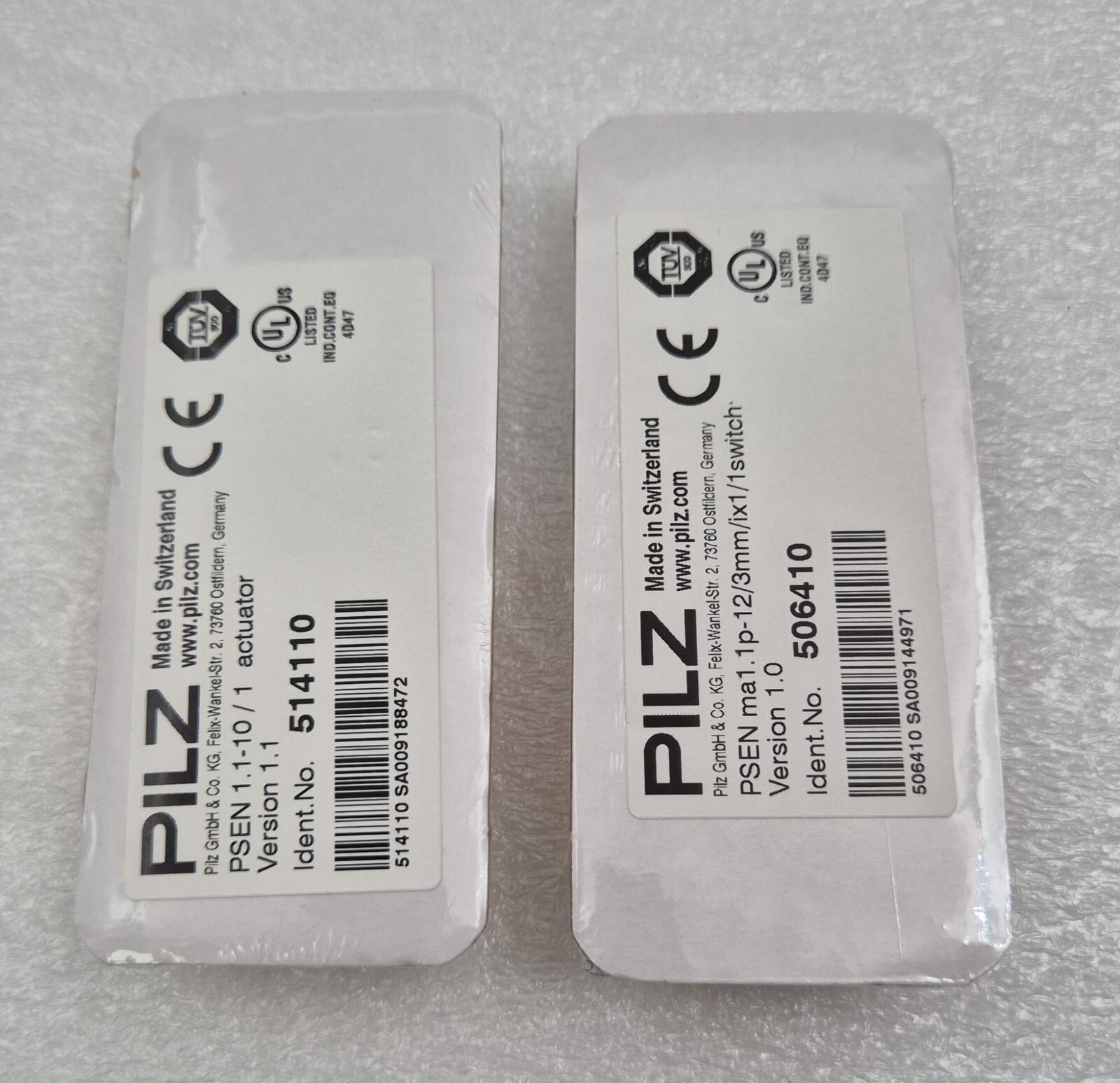 *NEW* PILZ Safety switch 506412 ( 506410 + 514110 ) PSEN ma1.1p-12 & PSEN 1.1-10
