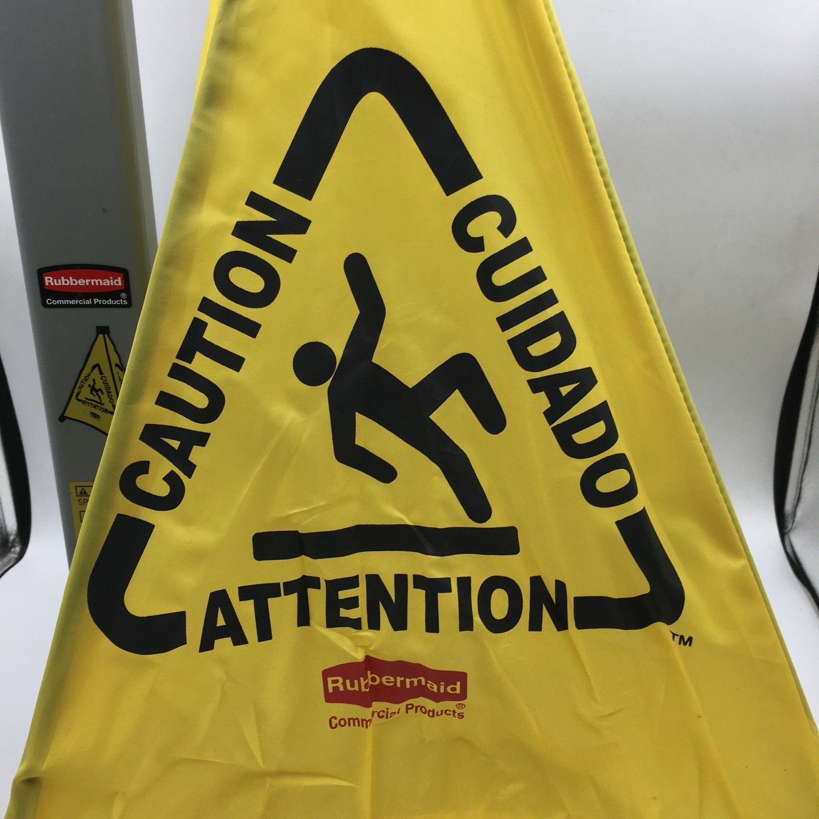 Rubbermaid 9S01 FG9S0100YEL 30″ Pop-Up Safety Cone Wet Floor Symbol Caution!