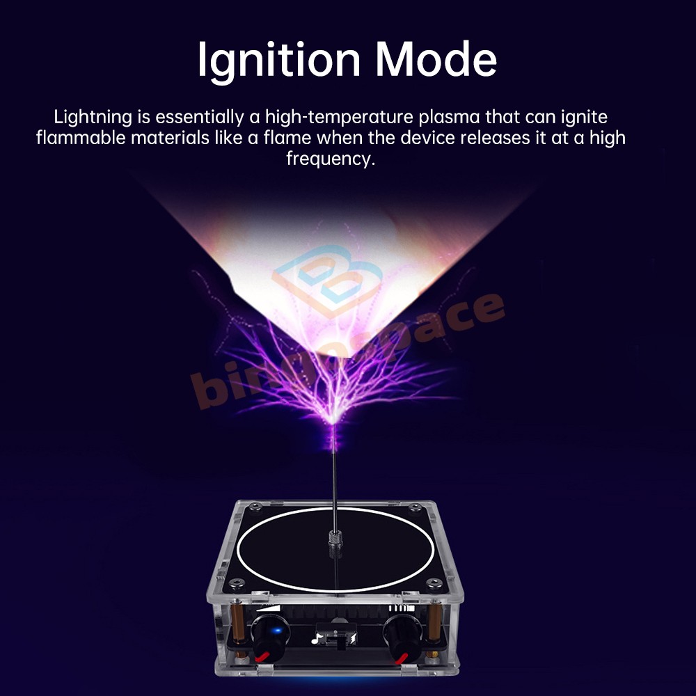 AC110-220V Mini Tesla Coil Bluetooth Music Tesla Coil w/Lightning&Music Modes