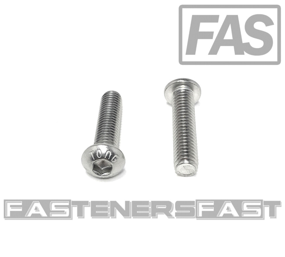 (50) M6 x 1.0 x25 Stainless Steel Button Head Socket Cap Screws ISO7380 M6-1.00