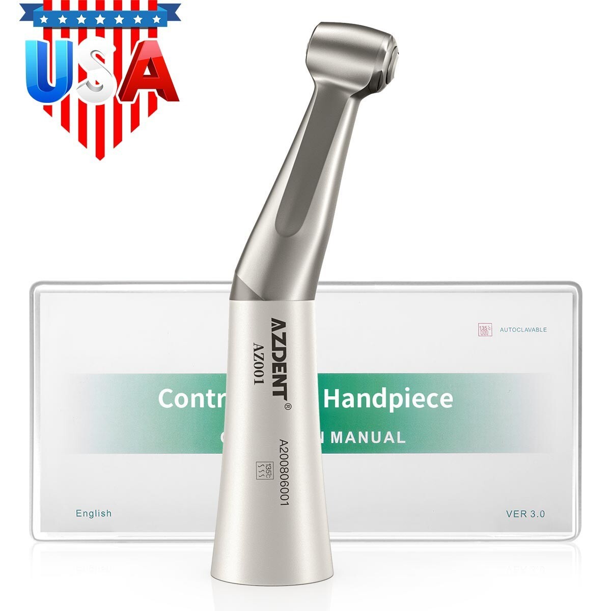 Dental Low Speed Contra Angle 1:1 Handpiece +9Pc Composite Polishing kit RA 0309