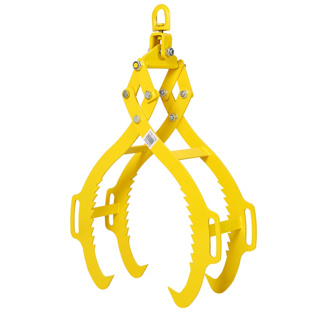 4 Claw Timber Log Lifting Tongs Grabber Tong 32 Inch Heavy Duty Logging Tool
