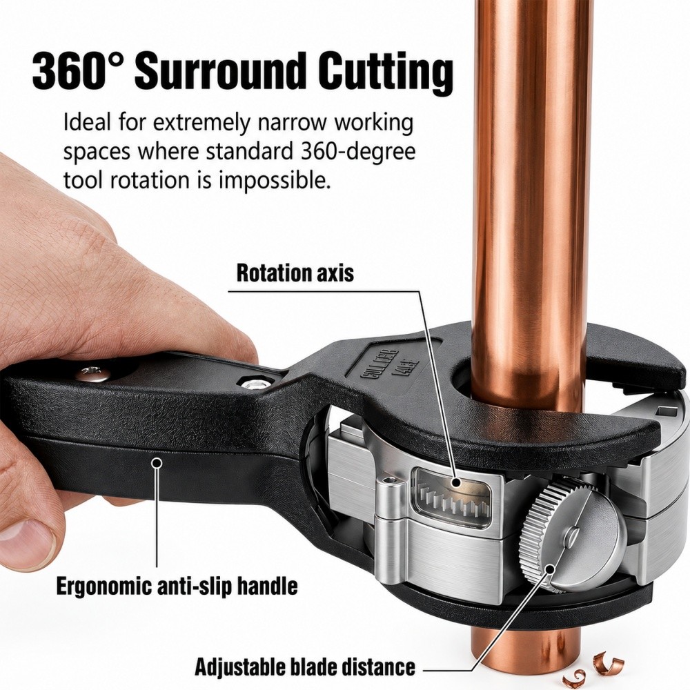 Heavy Duty Ratchet Pipe Cutter Tool for Cutting PVC PPR PE Copper Steel Metal