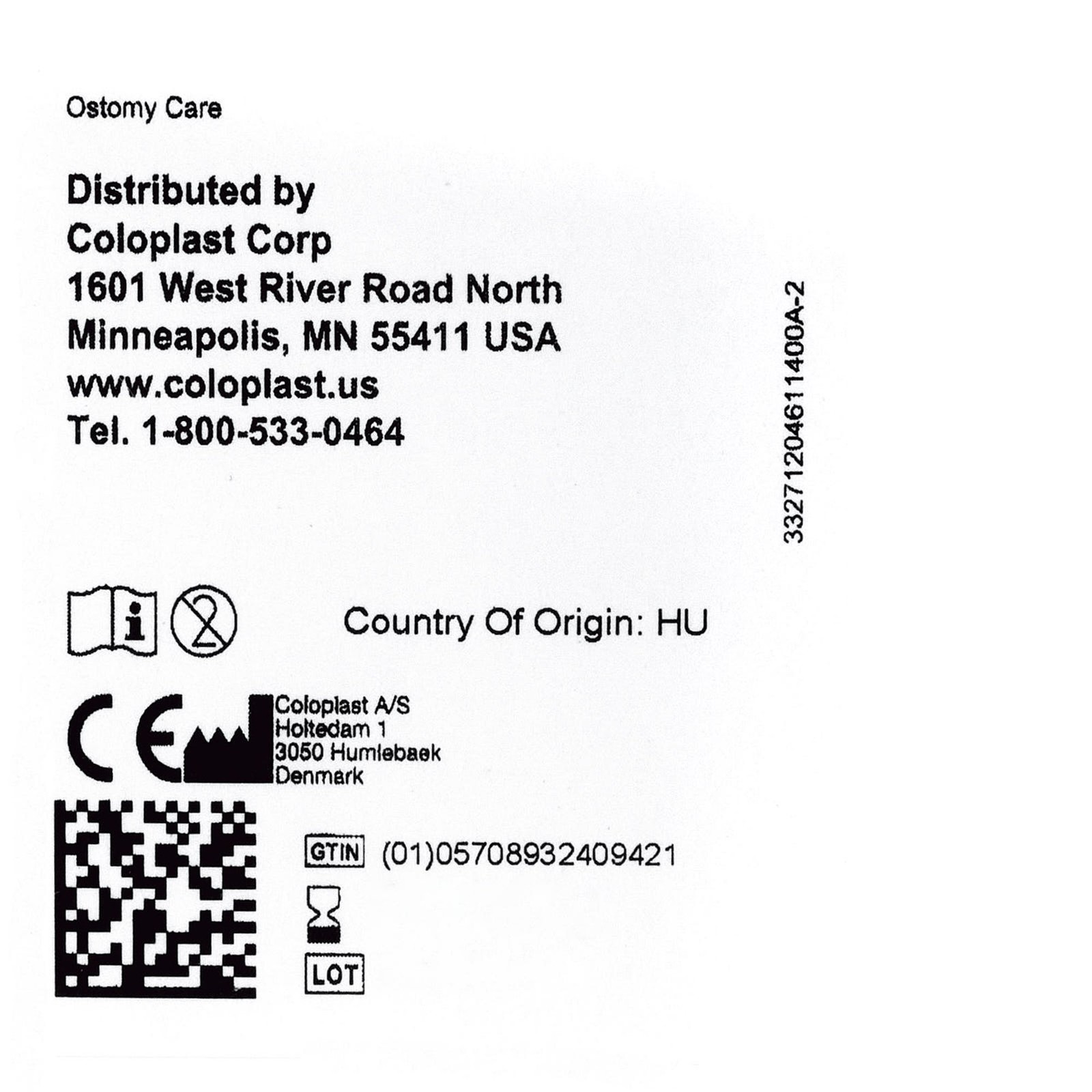 Coloplast Ostomy Seal Brava Thin 3/4 Inch (18mm) Stoma 2-1/4 Inch (57 mm) For Us