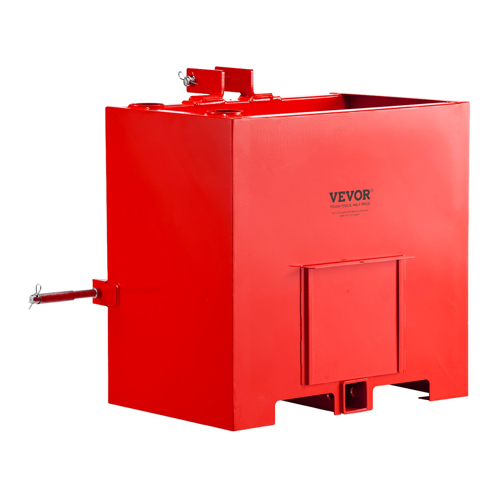 Ballast Box, 800 lbs 3 Point Category 1 Tractor Ballast Box Red