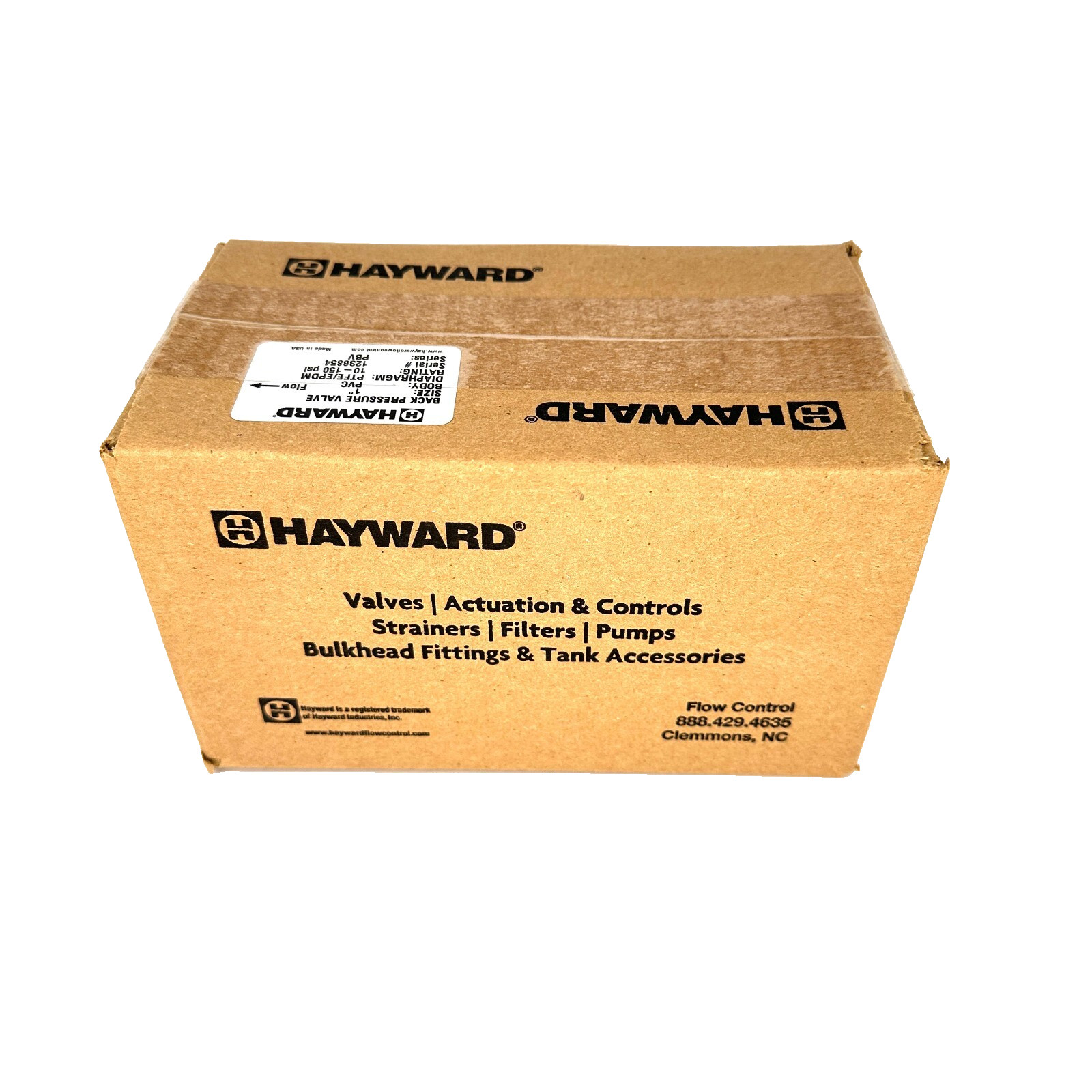 Hayward PBV1100TPE1 Back Pressure Valve 10-150 psi 1″ PVC Body EPDM Diaphragm