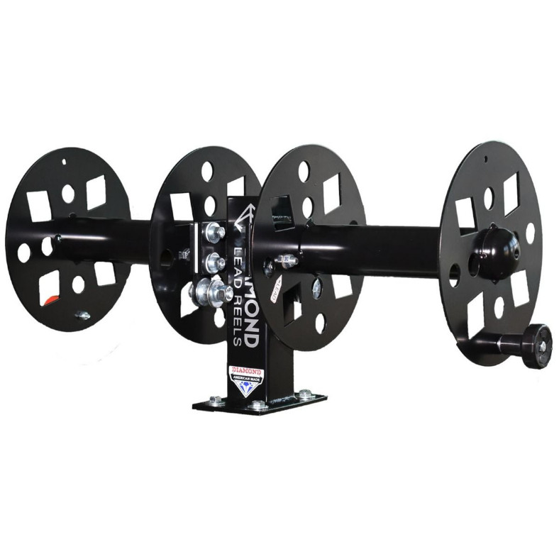Diamond Side-By-Side Welding Lead Reel 10″ Black Heavy Duty – Made in USA