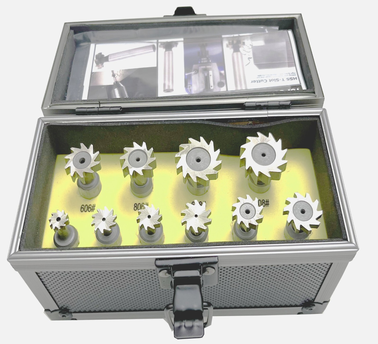 HSS M2 Woodruff Keyseat Milling Cutter Set 1/2″ Shank Metalworking Cutting-10Pcs