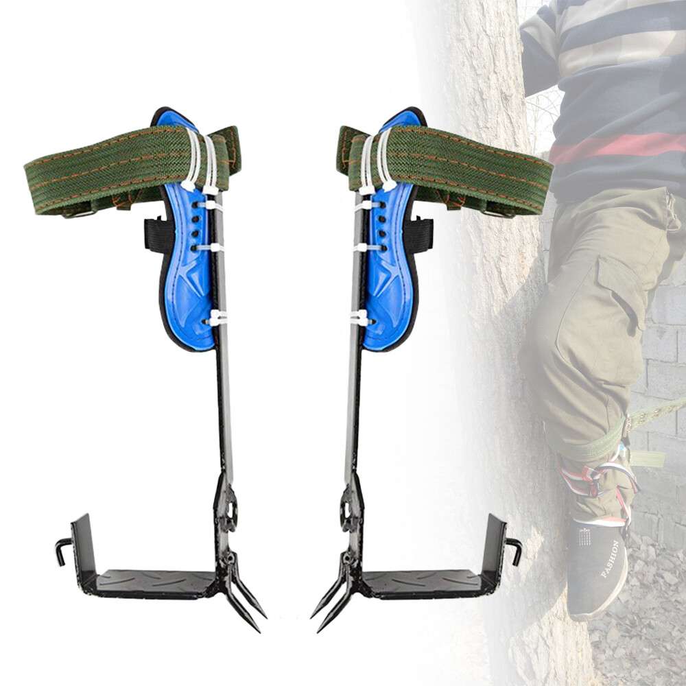 2 Gear Tree Climbing Spikes w/Harness Safety Adjustable Belt Tree Climbing Set !