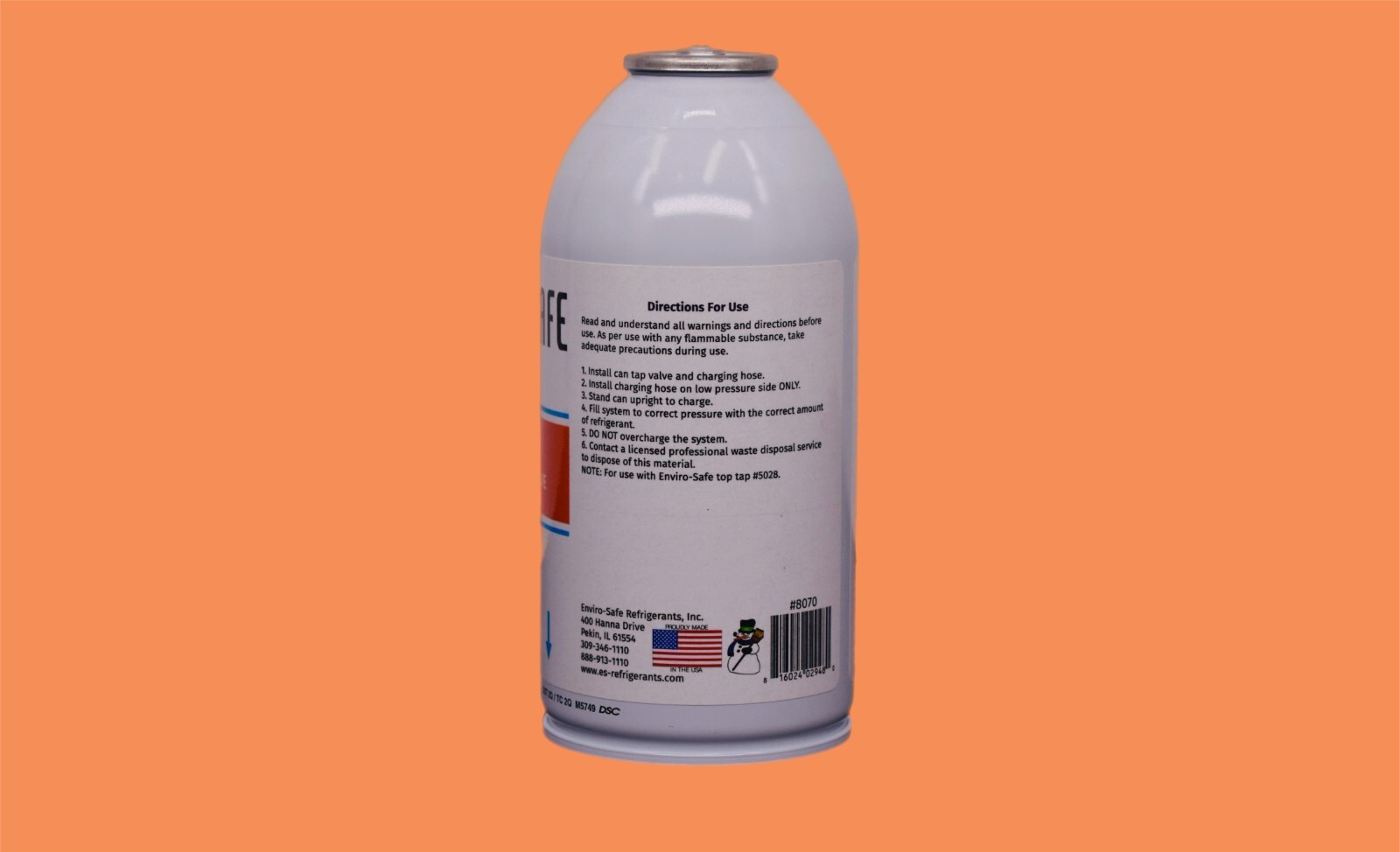 Enviro-Safe R600a Refrigerant w/ k28 Self-Sealing Cap | 10 Cans + Top Tap