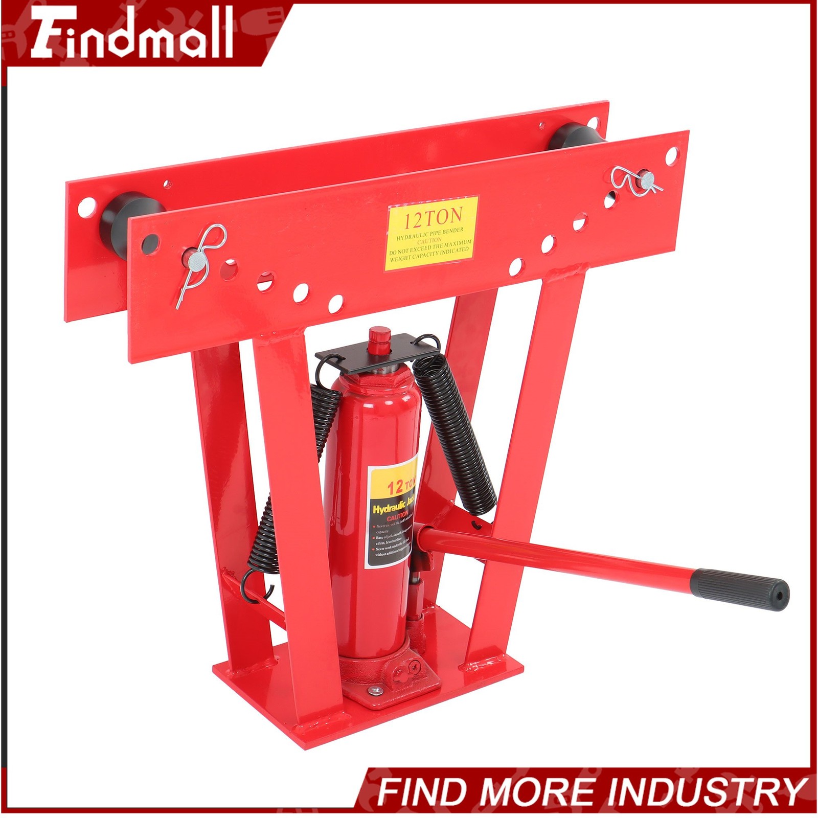 Findmall W/ 6 Dies Copper Exhaust Pipe Bender Manual Hydraulic Tubing Bender 12T