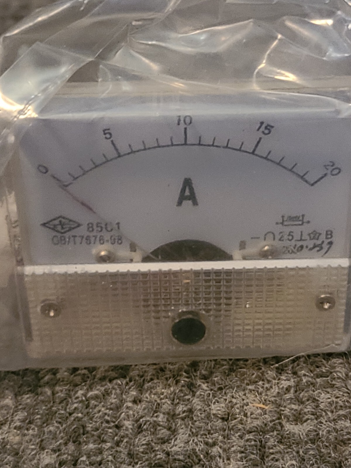 85C1 DC 0-20A Pointer Ammeter Head Electrical Circuit Current Measuring