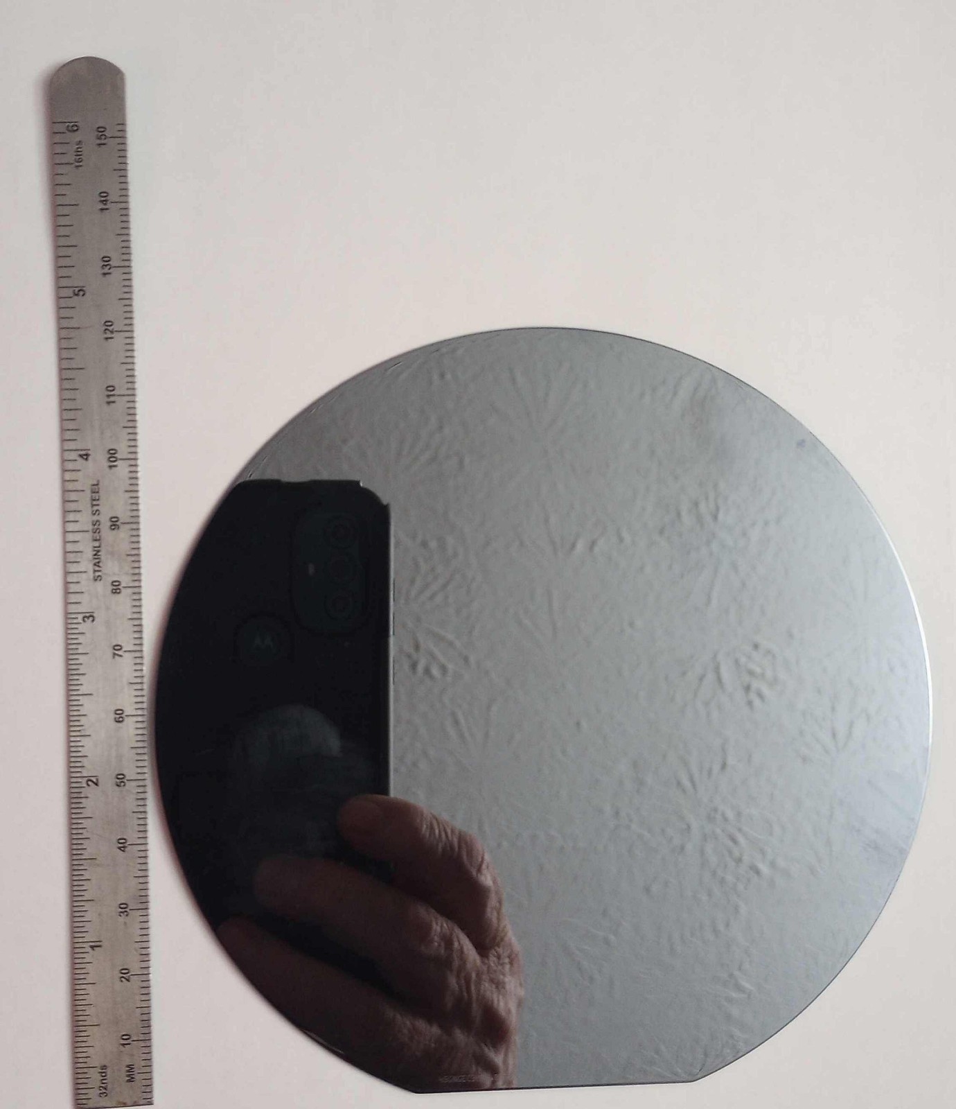 Polished Silicon Wafer – 120mm – 500um thick – polished one side – Qty 1