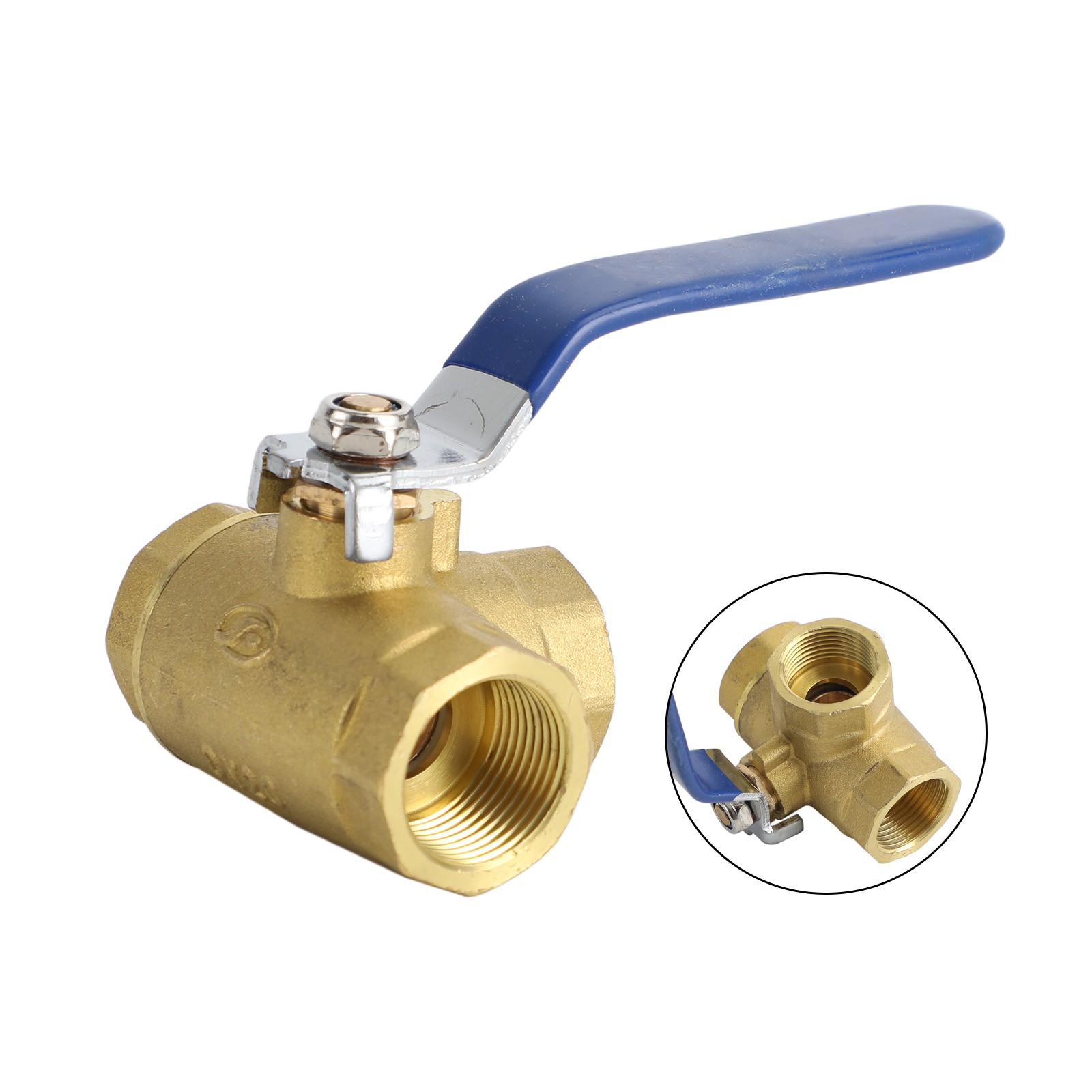 🚀G3/4″ 3 Way Ball Valve Three T Port Brass Female Type For Water Oil And Gas